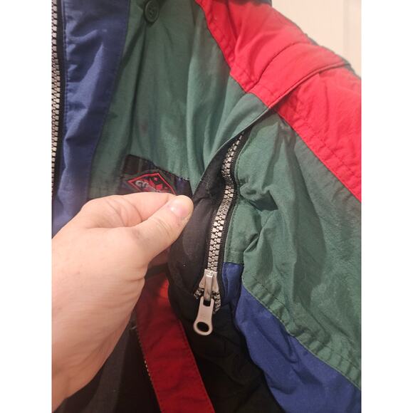 Vintage Gymboree Kids Coat 4T Rainbow Tag 90s Colorblock Winter Jacket Hood - Picture 4 of 7